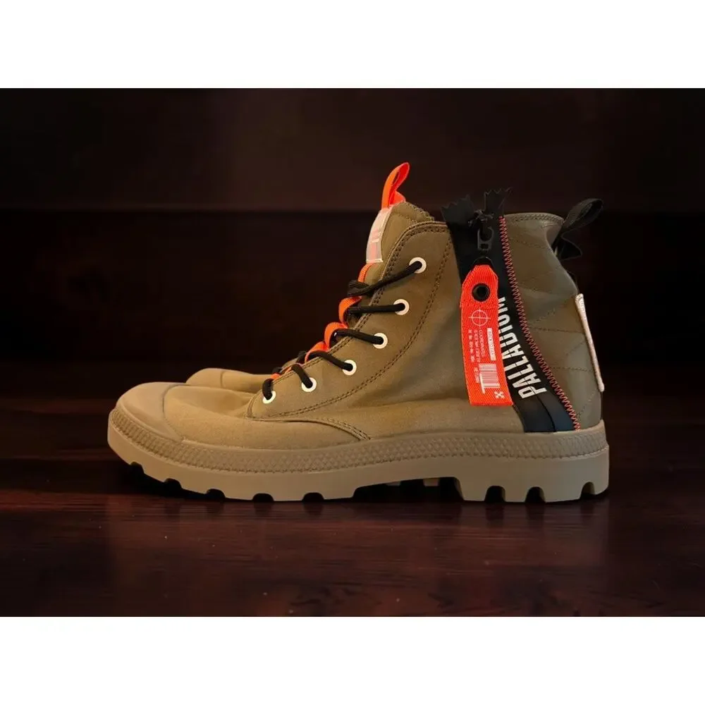 Palladium Pampa Lite Journey Boots Olive Night Green Orange Men's Size 13